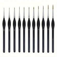6/11pcs Precision Paint Brush Set - Fine Tip, Micro And Detail Brushes, Suitable For Models, Face Painting And Art Supplies, Back To School, Stationery(Some Brushes May Have Printing, Which Is An Unavoidable Craft Process And Does Not Affect The Use Of The Brushes) - Sets - View 10