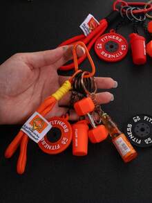 1 Pc Dumbbell Keychain Set, Women's And Men's Fitness Accessory Keychain, Bag Hanging Piece, Car Keychain, Great Gift Item - Multicolor - View 6