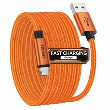 USB-C 快充數據線,60W 高品質純銅芯,100cm/200cm 長度,支援 2.0 數據傳輸(最高 480Mbps 傳輸速率),相容於華為、Infinixnote 及其他 USB-C 設備 - 橘色 - 查看 2