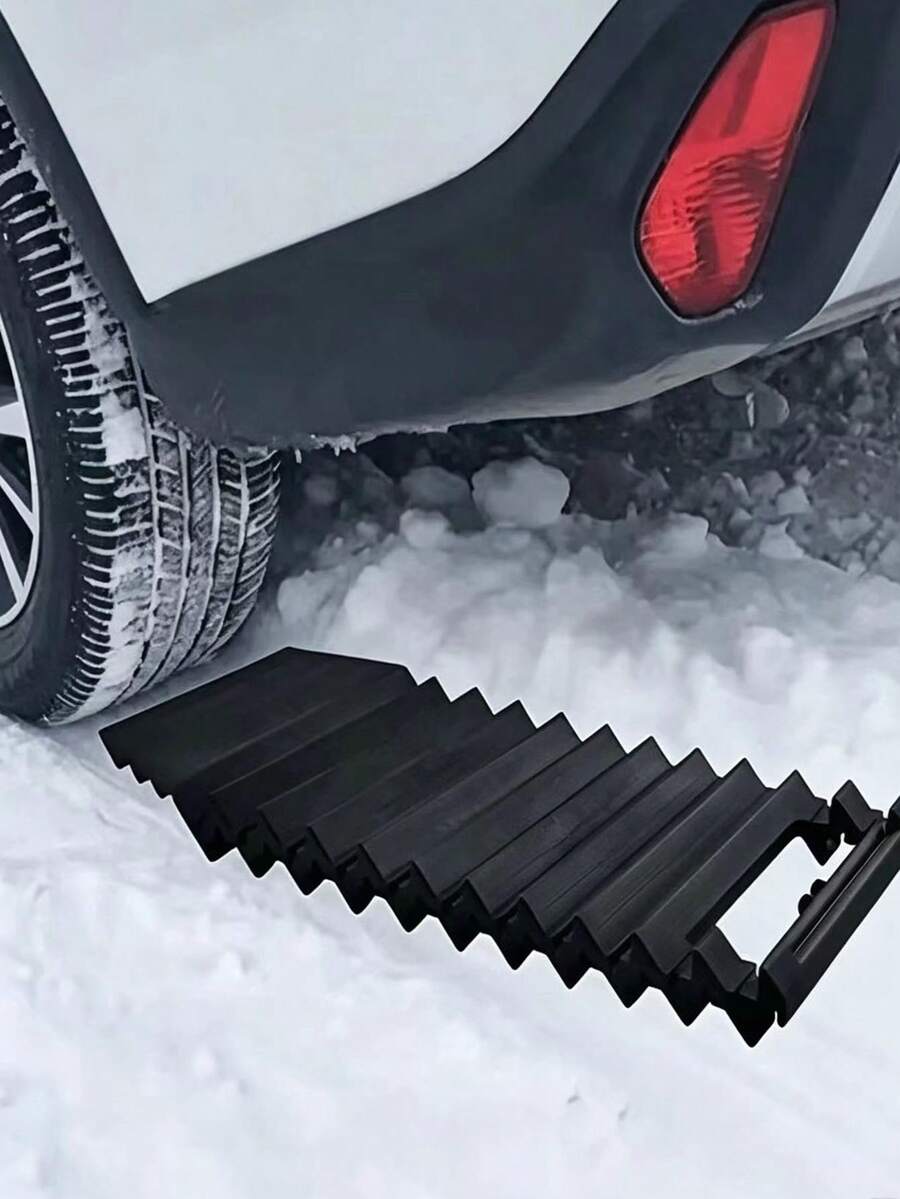 1/2/5PCS Multi-Functional Portable Rubber Anti-Slip Traction Mats, Car Tire Anti-Slip Pads, Car Self-Rescue Mats, Snow Traction Boards, Outdoor Tire Swamp And Desert Rescue Boards, With Emergency Towing Mats, Heat-Resistant And Wear-Resistant, Easy To Install For Cars And ATVs, Suitable For Ice, Mud, Sand And Gravel Roads, Essential Car Accessories For All Seasons