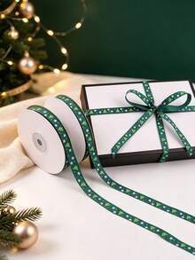 25 Yards/Roll Christmas Gift Party Baking Box Decorative Sealing Ribbon, Woven Ribbon Packaging Decoration Bow Ribbon, Premium New Style - View 6