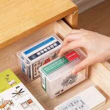 1/2pcs Transparent Playing Card Storage Box, Can Hold 2 Decks Of Playing Cards (No Cards Included), Christmas And Thanksgiving Gift [Due To Shipping, Surface May Have Minor Scratches] - Solid Color - View 2