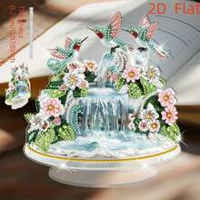 2DFlat - 1pc Bohemian Style Bird & Floral Pattern - Holiday Theme Acrylic Desktop Decor, Suitable For Living Room, Bedroom Desktop Decoration, Perfect Gift For All Seasons - 1PC - View 2