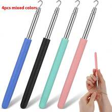 Bracelet Wearing Assistant, Retractable Metal Hook Jewelry Clasp Helper, Multi-Color Silicone Handle, Bracelet Wearing Tool For Women - View 12