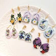 Asymmetrical Geometric Pattern Polymer Clay Cutting Molds, Arch, Asymmetrical Rectangle, Polygon, Water Drop Shaped Clay Cutting Molds, DIY Handmade Earring Pendant Brooch Making Tools, Compatible With Polymer Clay, 3D Printed, Clean Cut, Handmade Jewelry Floral DIY Craft Accessories - Geometric - View 3