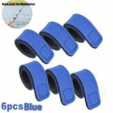 6pcs Elastic Fishing Rod Straps, Easy To Fasten And Reusable - Multicolor - View 10