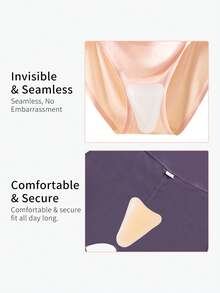 1/3pcs Anti-Exposure Transparent Thin Water Drop Invisible Silicone Intimate Pads For Underwear - Multicolor - View 6