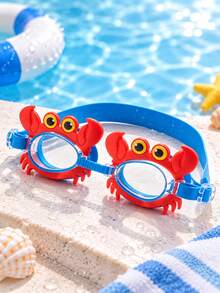 1pc Kids Swim Goggles, Cute Cartoon High-Definition Transparent Lens, Adjustable Strap, Summer Swimming Training Water Play Equipment, Beach Vacation, Children's Gift - Multicolor - View 7