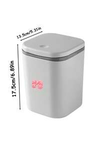 Mini Desktop Trash Can With Lid-Featuring A Butterfly-Themed Design And A Detachable Lid. Suitable For Use In The Home, Office, Kitchen, Vanity, Dining Room, Or Living Room. An Ideal Gift For Family And Friends For Holidays, Birthdays, Or Christmas. - Multicolor - View 11
