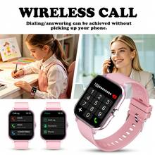 QAGSFLC [Smart Watch]1.83-Inch HD Touchscreen Smartwatch With Silicone Strap, Supports Bluetooth Calling, Message Notifications, Calorie Tracking, Sports Tracking, Stopwatch, Weather Forecast, Music Control, Compatible With Android/IOS Phones - Multicolor - View 3