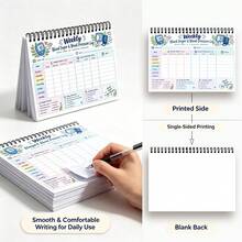 Weekly Blood Sugar & Blood Pressure Log Book, A5 Top 24-Hole Black Spiral Bound Daily Health Tracker Notebook, Single-Sided Print Logbook, Ideal Thanksgiving & Christmas Gift For Parents - A5 - View 6