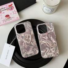 Pink Water Ripple Heart 3D 15 Pro Max/14/13 Phone Case For Women - Pink - View 4