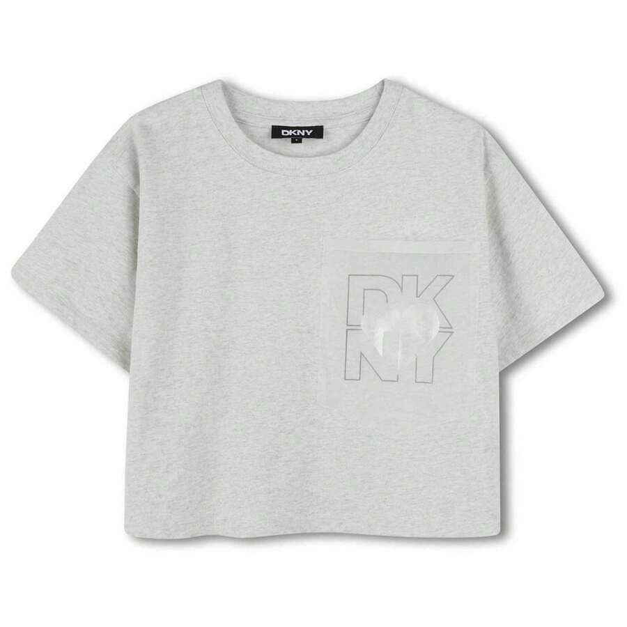DKNY تيشيرتات طفلة صغيرة - رمادي - مشاهدة 1
