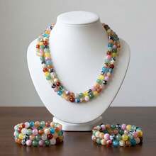 100pcs Handmade DIY Necklace Bracelet Remake Decorative Accessories Loose Beads Bohemian Beige & Macaron Color Tone Style Large Hole Short Beads, With Hole Design, Suitable For DIY Handmade Bracelet, Necklace And Jewelry Making - Macaron Colors - View 6