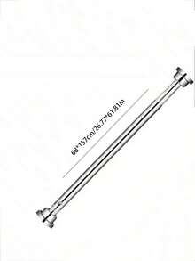 Adjustable Bathroom Tension Rod – Non-Slip, Rust-Resistant, No Drilling Required; Metal/Stainless Steel Material, Suitable For Bathroom, Closet And Kitchen. - A - View 13