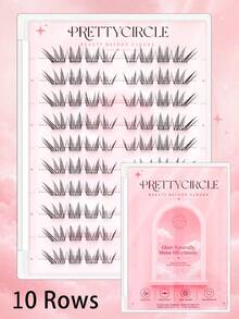 WANPIN Glue-Free Segmented False Eyelashes, Natural Style, Lightweight And Soft, Glue-Free Adhesive Lower Lashes, Easy For Beginners, Multi-Cluster Combination, Natural Wearing Effect - C - View 6