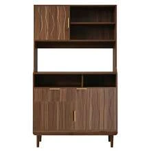 Buffet, High Cabinet, Kitchen Cabinet, Sideboard, Storage Cabinet With Drawer, Doors, Open Shelves, MDF PB Wood Cabinet With Solid Wood Legs - View 12