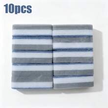 10/20/30pcs Magic 3-Layer Cleaning Sponge, Reusable Flat Bottom Pan Dish Scouring Pad, Household Kitchen Sponge Wet Wipe Brush Cleaning Tool - Three-layer Cleaning Sponge - View 8