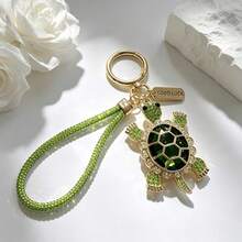 1pc Women's Turtle Keychain, Faux Crystal Turtle Key Ring, Cute Animal Pendant, Suitable For Handbags, Car Keys, Perfect Gift For Back To School, Birthday - Multicolor - View 12
