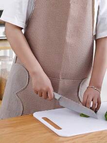 1pc Adjustable Waterproof Kitchen Apron With Large Hand-Wiping Pocket - Fashionable White PVC Apron, Suitable For Cooking And Baking, Functional Design, Suitable For Women, Practical Kitchen Apparel, Suitable For Home, Chefs, BBQ Enthusiasts, Craftsmen And Outdoor Activities - Multicolor - View 9