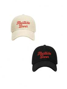 1/2pcs Unisex Letter Print Minimalist Corduroy Baseball Cap,Personalized Adjustable Trucker Hat,Suitable For Spring,Autumn,And Winter Daily Wear,Gift - Multicolor - View 16