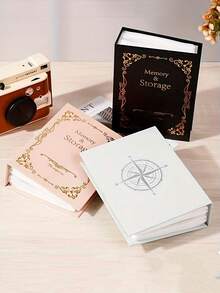 1pc 6-Inch Small Photo Album, Standard 4R, 4*6, 50 Inner Pages Holds 100 Photos, Vertical Photo Placement, Double-Sided Photo Album, Premium Luxury Nordic Style Design, Couple Photo Album, Wedding Photo Album, Memory Commemorative Album, Suitable As A Gift - Multicolor - View 6