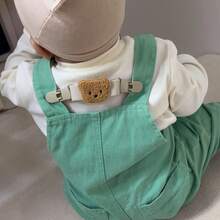 送料無料 サロペットクリップ キッズ ベビー 子ども用 赤ちゃん用 肩ひも固定 ずれ防止 クマ 熊 天使の羽 ゴム 伸縮性 おしゃれ 定番 かわいい プレゼント 贈り物 - ブラウン[くま]*ベージュ - チェックする 11