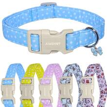 Blue Polka Dot Adjustable Dog Collar With Quick Release Buckle, Adjustable Strap & Zinc Alloy D-Ring, Christmas Festival Pet Collar For Small, Medium, Large Dogs And Cats, Holiday Gift For Boy & Girl Pets - Blue - View 4