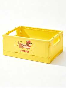 1pc Dopamine Rectangular Storage Basket, Side Handle Detail, Foldable And Stackable Design, Multi-Functional Desktop Storage Bin, Storage Cabinet, Women's Office Desk Decor, Home Decor And Accessories, Room Decor, Suitable For Study, Bedroom And Dorm - Multicolor - View 12