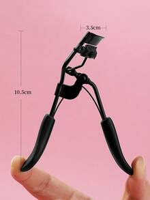 Portable Eyelash Curler With Silicone Pad, 2pcs Black Eyelash Curler With Comb, For Curling And Shaping, No Damage To Eyelashes, Eyelash Lift, Big Eye Effect, Suitable For Daily Makeup And Curling Eyelashes - Black - View 5