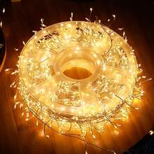 18m 600 LED Firework String Lights, USB Powered With Remote Control, 8 Adjustable Lighting Effects, Flexible Silver Wire For Custom Shaping, Multiple Light Effects, Christmas Tree Garland Window Display Ceiling Home Holiday Atmosphere Decorative Lights - USB Firecracker Light - View 8