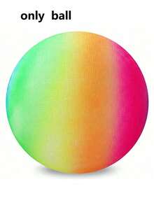 Bola Sepak Gaya Pelangi, Bola Olahraga Luar Ruangan Tiup PVC untuk Lapangan Rumput Amerika, Diameter 22cm - MultiWarna - View 12