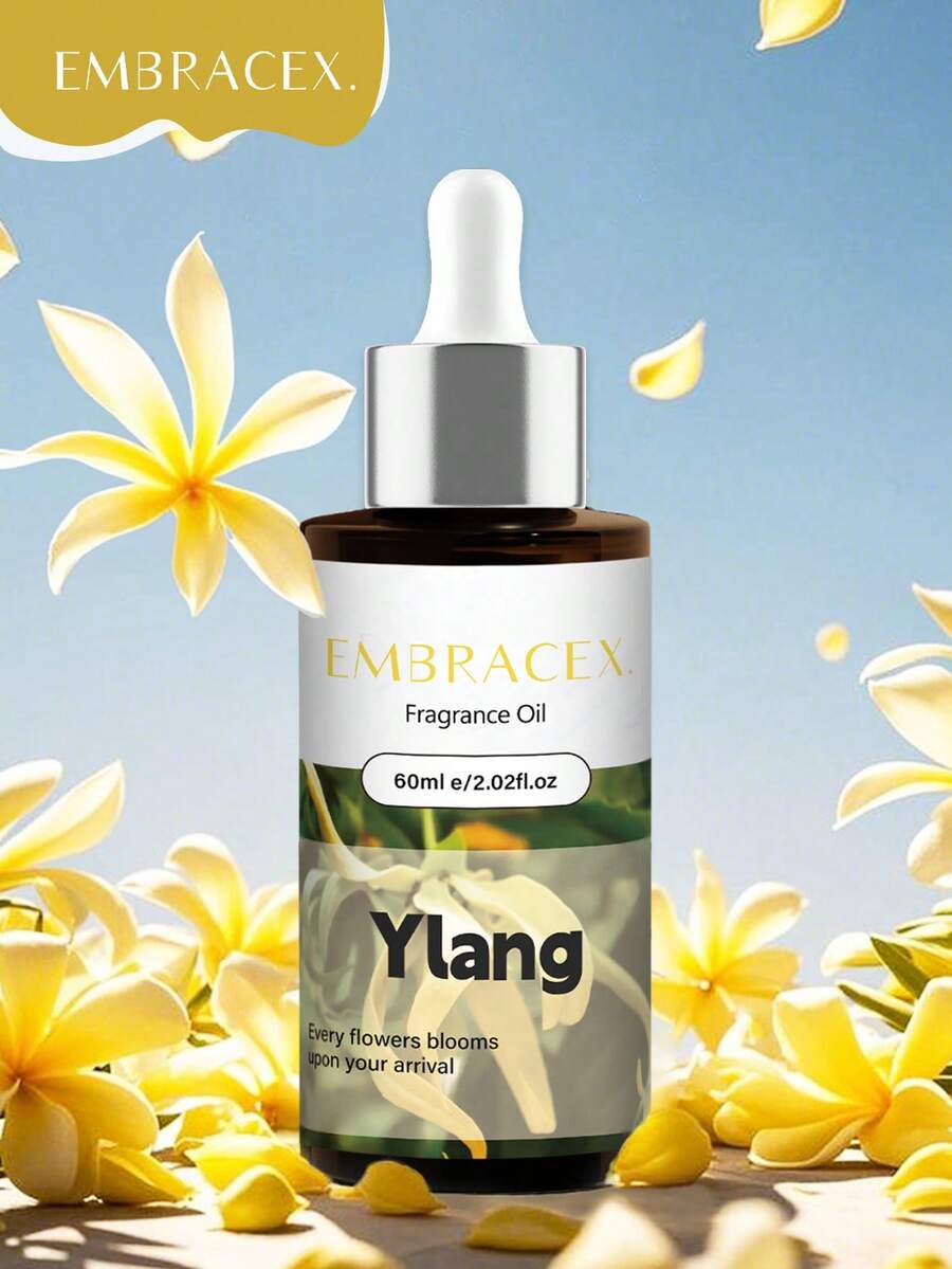 EMBRACEX. 60ml Ylang Ylang Essential Oil, Suitable For Diffusers, Ylang Ylang Essential Oil For Aromatherapy And Candle Making - Premium Fragrance Oil, Dropper Bottle