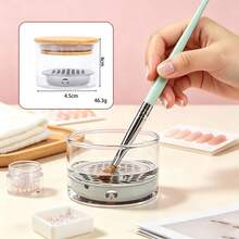 Nail Art Glitter Brush Cleaning Cup With Filter Stainless Steel Mesh Layered Cup Crystal Brush Cleaning Tool - Multicolor - View 5