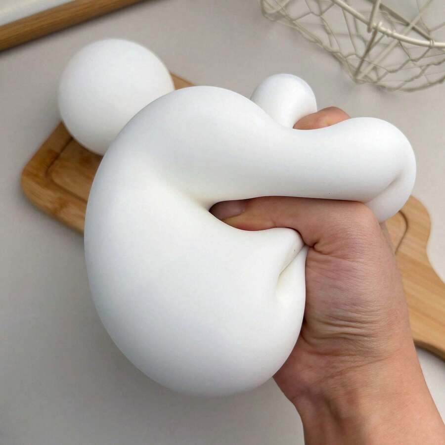 somoving 1pc Moldable Big Bun Squishy Toys, Food Shape Squishies, Stress Relief Hand Squeeze Fidget Toy For Desktop Decor - Multicolor - View 1