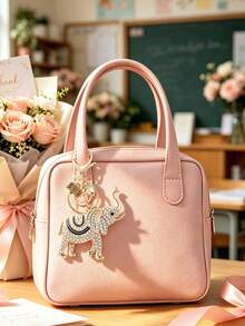 Colorful Lucky Elephant Keychain For Women, Elephant Pendant Keychain, Y2K Rhinestone Elephant Bag Charm, Suitable For Bags, Car Accessories, Wallets - Multicolor - View 8