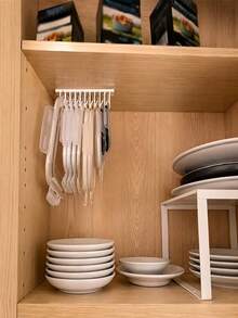 Lid Storage Rack, Under Cabinet Multi-Slot Lid Holder, Kitchen Organizer Rack, Under Sink Storage Rack, 5 Hooks/10 Hooks (Multiple Colors) Available, Space-Saving Wall-Mounted Kitchen Storage Rack, Sturdy Container Lid Holder With Installation Hardware, Built-In Cabinet Organizer, Keeps Lids Neat And Easy To Access, Suitable For Various Jar Lids - View 7