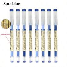 8pcs/Set 0.35mm Fine Tip Quick Dry Ink Pens | Black/Blue/Red, Smooth Writing, Durable Structure, Suitable For Professionals And Students - Multicolor - View 11