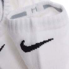 Nike 3-Pack Unisex Sports Socks, Fashionable Versatile Minimalist Pattern Casual Short Socks, Couple Style, Grey/White/Black - Black, White and Gray - View 5