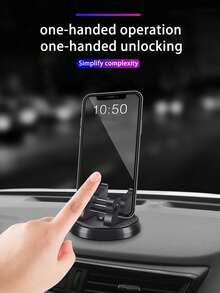 1pc Car Phone Holder, Creative Swan Rotating Navigation Mount, Dashboard Fixed Bracket, Car Accessories - A - View 5