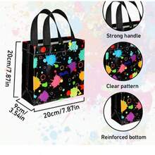 5/20PCS Tas Kado Dekoratif Neon Bercahaya dalam Gelap dari Bahan Non-Woven, Cocok untuk Perlengkapan Pesta Ulang Tahun, Natal, Halloween, dan Berbagai Tema Lainnya - 2 tas hadiah non-woven bercahaya dalam gelap secara acak - View 5