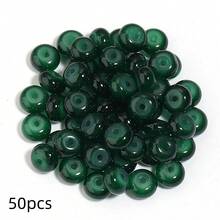 50顆 Beadlicious 玻璃珠，扁圓糖果色散珠，適合珠寶製作，5x8mm 裝飾珠，適用於 DIY 手鍊、項鍊、手機吊飾－混色－串珠與珠寶製作 - 8mm 算盤珠 - 查看 27