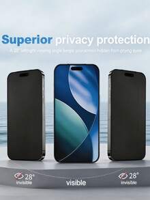 4Pcs Matte Anti Peeping Flexible Ceramic Film Full Coverage Anti Glare Anti Fingerprint Office/Subway Privacy Protection Mobile Screen Protector Compatible With IPhone 18 Pro Max 17 Pro 16 Plus 15 14 13 12 11 Explosion-Proof And Scratch Resistant Anti Spy No Bubbles Automatic Adsorption Easy To Install Protective Film Soft Film Non Glass - Clear - View 4