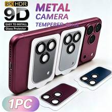 Yezodawee 1pc Deep Red Camera Lens Protector, Compatible With IPhone 16, 14 Pro Max, 15 Pro Max, 16 Pro Max, 14 Pro, 13, 15 Plus And Other Phone Accessories, 9H Tempered Glass Anti-Shatter Protective Case - Burgundy - View 7