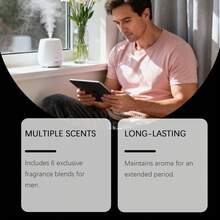 EELHOE Set de aceites esenciales aromáticos para hombre, ambientador de aire para interiores, fragancia duradera, difusor para el hogar, aromaterapia diaria - Múltiples aromas - Ver 4