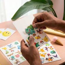 Bandai 4/8PCS Temporary Stickers ChildrenPikachu Sticker Funny Cartoon Christmas BirthdayGift Reward Toy - Multicolor - View 3