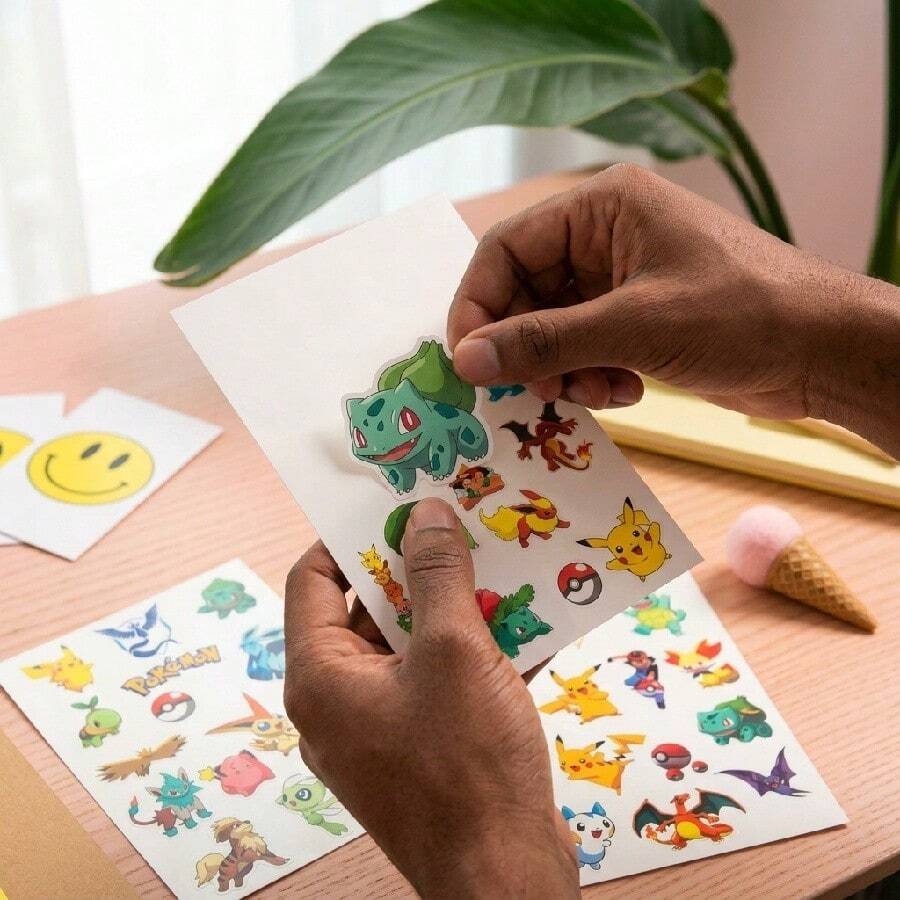 Bandai 4/8pcs Children Temporary Stickers, Fun Cartoon Stickers, Christmas Birthday Gift, Reward Toy - Multicolor - View 1