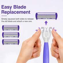 Men's Manual Shaving Set - Ultra-Sharp 6-Blade, Replaceable Razor Head, Ergonomic Handle Design, Precise Smooth Shaving Essential, Reusable Replacement Blades, Perfect Gift For Father's Day And Birthday (Gift Box Not Included) - Multi-color 2 - View 7