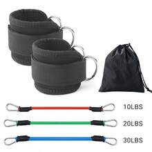 6pcs/Set Ankle Resistance Bands Set With Ankle Straps, 10/20/30lbs Leg Resistance Exercise & Workout Bands For Glute Activation, Leg & Butt Exercises, Pilates, Home Fitness Training - Multicolor - View 14