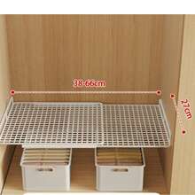 Heavy Duty Carbon Steel Expandable Wardrobe Rack, Space-Saving Stackable Metal Storage Shelf, Adjustable For Kitchen Bedroom Desk Shoes Bookshelf Closet, Multi-Functional Storage Rack, Fits Different Storage Systems, Durable Design - Multicolor - View 10